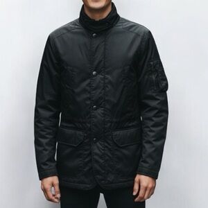 Ralph Lauren Black Label High Collar Jacket In Black | Size 38R